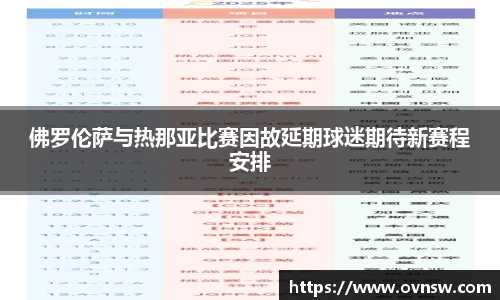 佛罗伦萨与热那亚比赛因故延期球迷期待新赛程安排